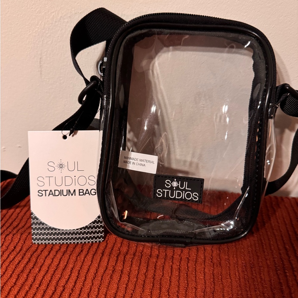 Soul Studios Stadium Clear Mini Bag with Black Trim